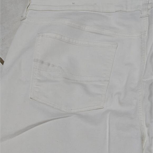 American Eagle Super Stretch White Ripped Knee Skinny Jeans Plus Size‎ 24 New - Picture 13 of 14